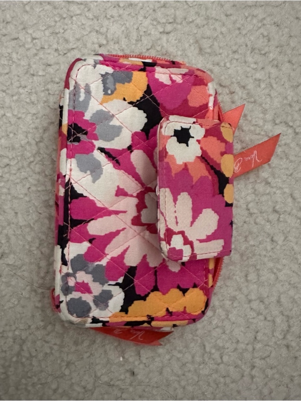 Vera Bradley Pink & Yellow Floral Quilted Wallet